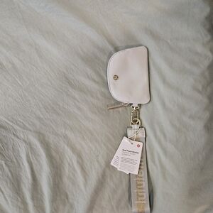 Blush Lululemon Wristlet Keychain